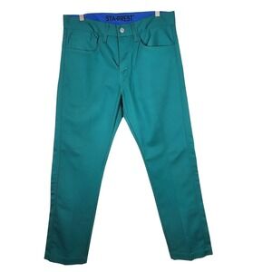 LEVI'S 513 STA-PREST Pants Mens 32x30 Green Slim Straight Chino Casual Ivy Style